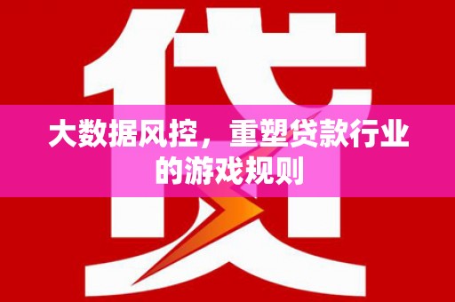 抚顺大数据风控，重塑贷款行业的游戏规则