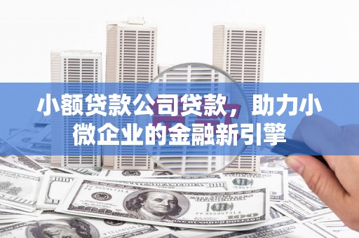 抚顺小额贷款公司贷款，助力小微企业的金融新引擎