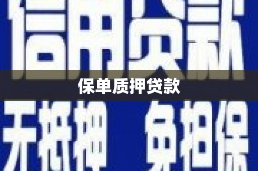 抚顺保单质押贷款
